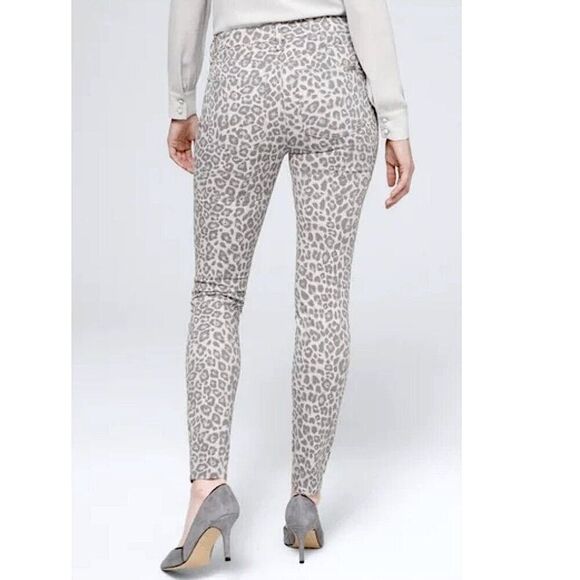 WHBM Jeans Size 8 High Rise Skinny Ankle Leopard Print - Picture 3 of 14